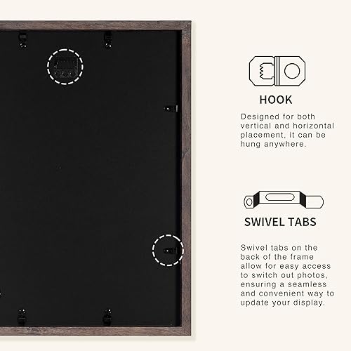 Vista 61 de Marco de fotos de 5 x 7, marco de 5 x 7 pulgadas, marco de 4 x 6 pulgadas, acabado de chapa de madera, marco de fotos de 5 x 7 pulgadas con paspartú