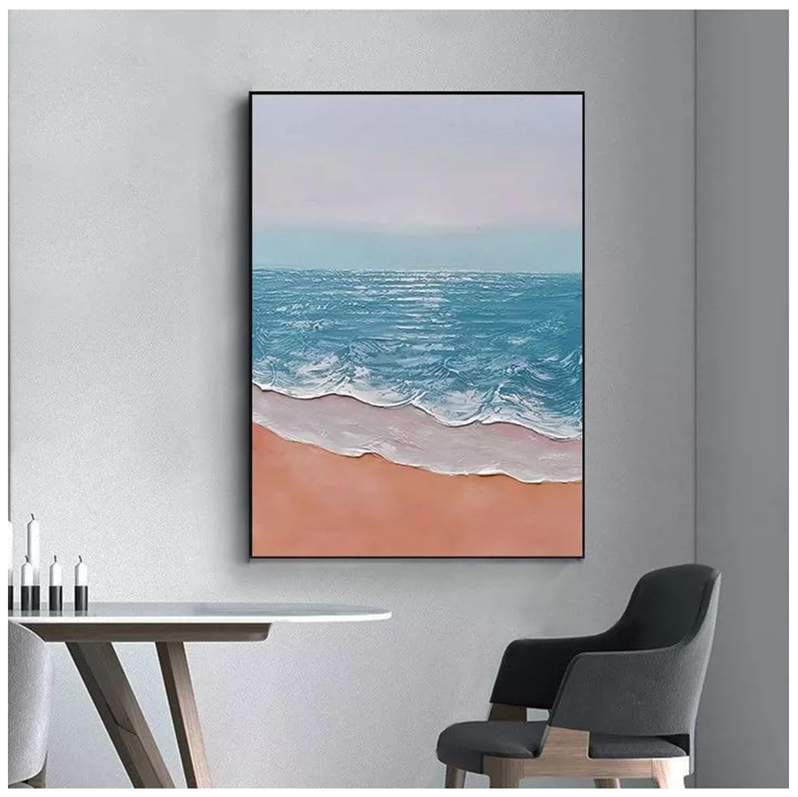 ZTGL Breaker Box Decorative Cover, Living Room Wall Decoration Painting, Distribution Box Hide Paintings, Electrical Panel Cover Decorative With PS Frame,C,50x60cm