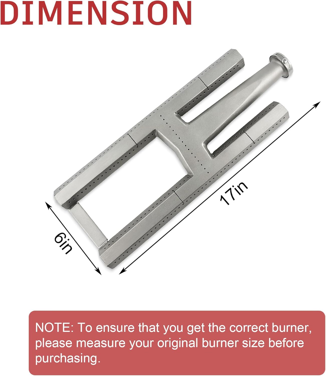 Grill Burner Replacement for Blaze Professional LUX Gas Grill, Cast 304 Stainless Steel BBQ Burner Replacement Parts for BLZ-3PRO-LP/NG, BLZ-4PRO-LP/NG, 1 Pack