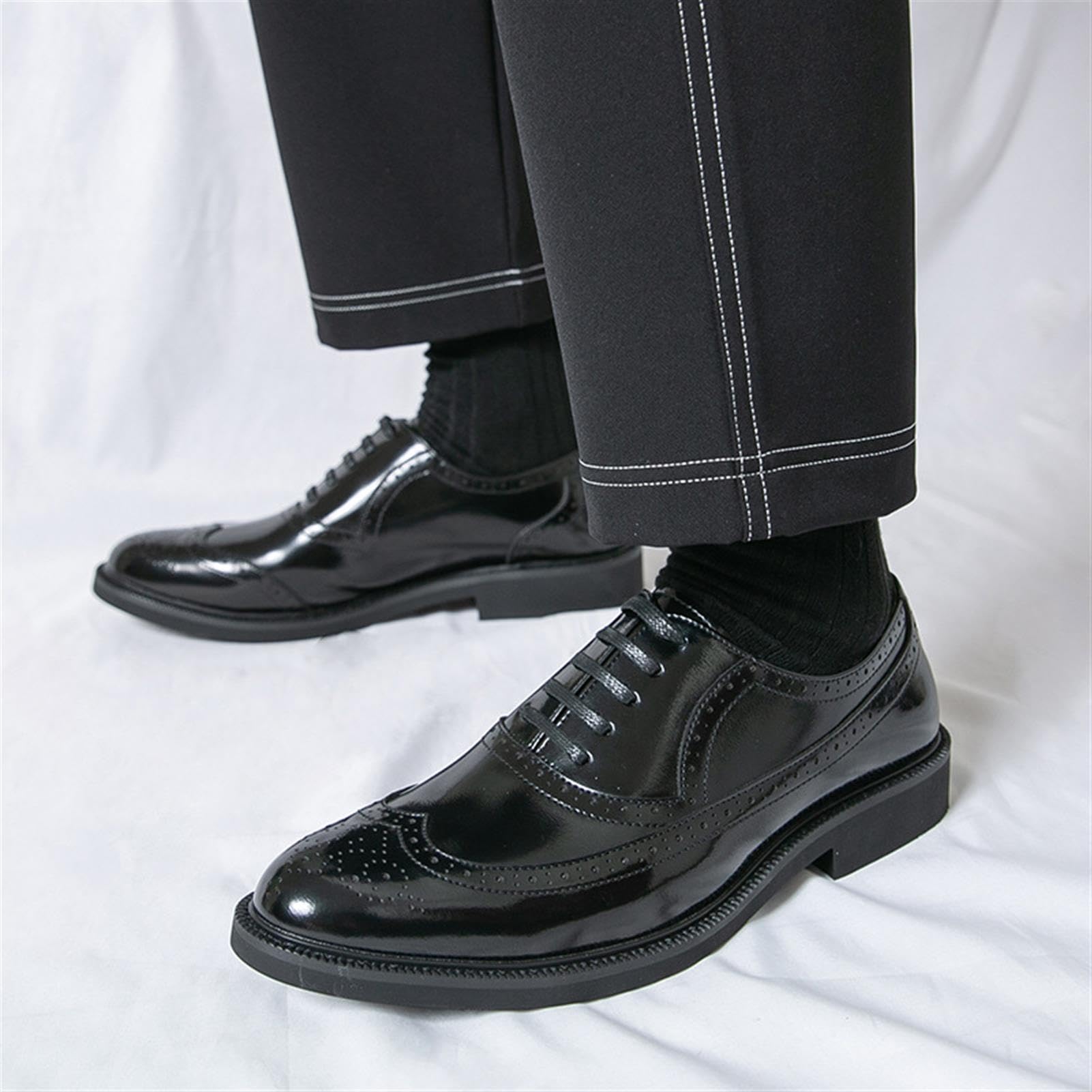 Carpe Oxford da Uomo Classiche Brogue Stringate Eleganti per Business Matrimonio Derby Formale Scarpe