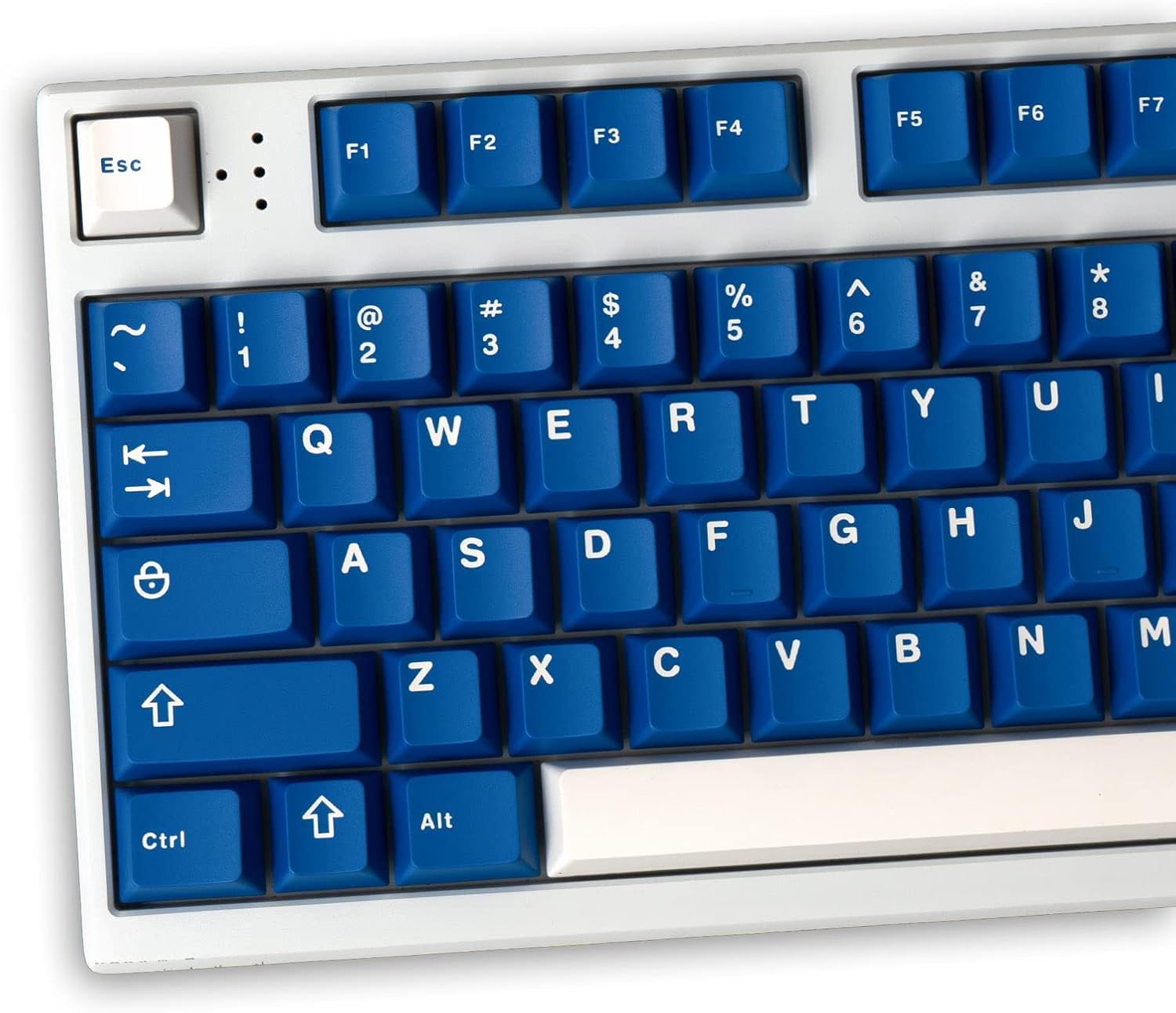 mintcaps Blue White Keycaps Set 132 Keys Cherry Profile Doubleshot