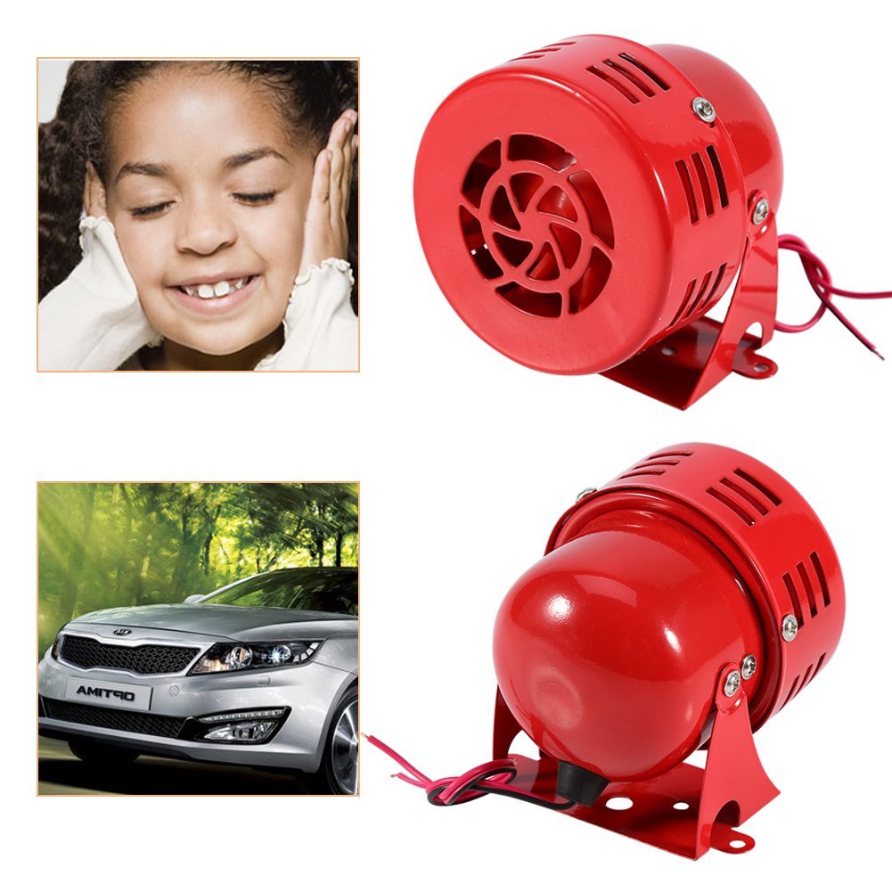 Corno forte 12V 110dB Electric Car Truck Moto guidato Freno motore Air Raid Sirena Corno allarme forte rosso 50s