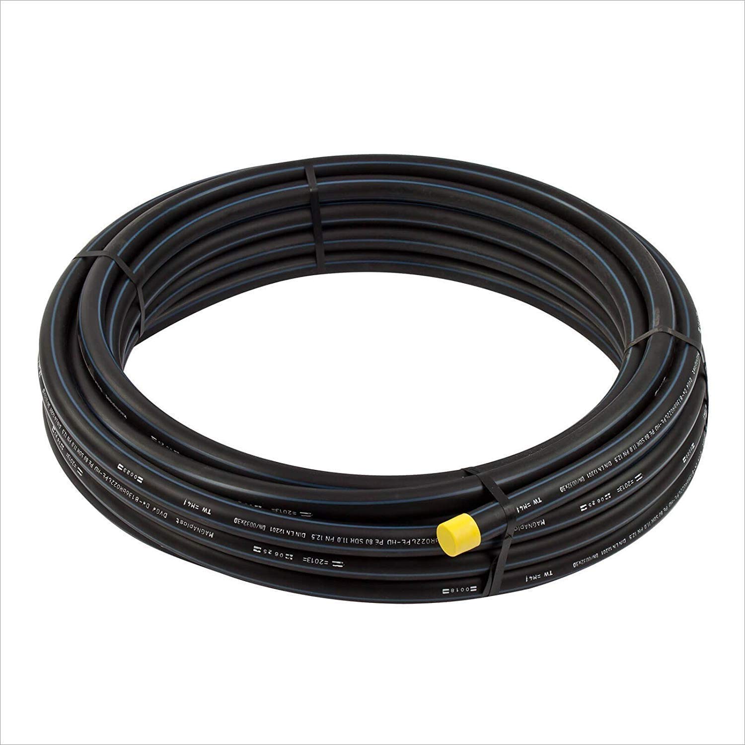 Suinga Tuberia agua potable 32mm 16 bar 50 metros | Tuberia 32 mm PE100 Alimentaria alta densidad | Tuberia Polietileno banda azul AENOR, negro