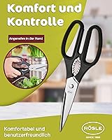 Vista 5 de Rosle Tijeras, para la cocina, para cocinar, hoja de acero inoxidable, 8.7 in, 96290