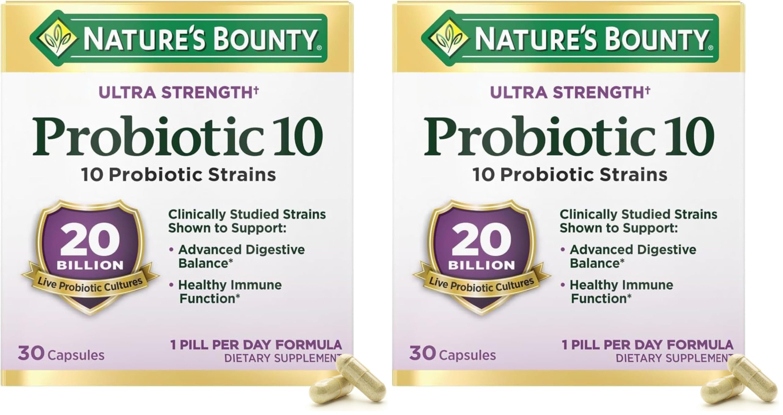 Nature's Bounty Probiotic 10 Daily Probiotic Supplement, 30 Capsules — Amazon image 9
