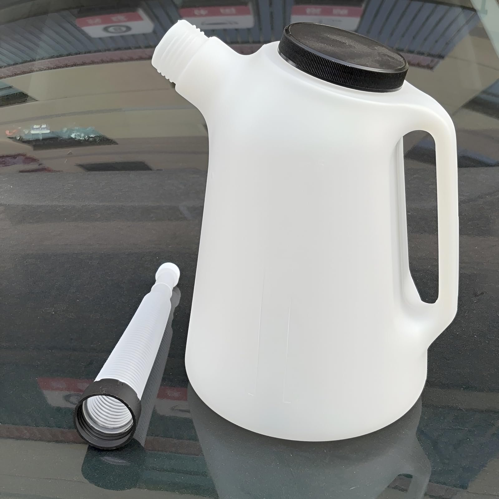 Amazon | [Snughom]オイルジョッキ 5L 強化版 滑り止めグリップ 360度 