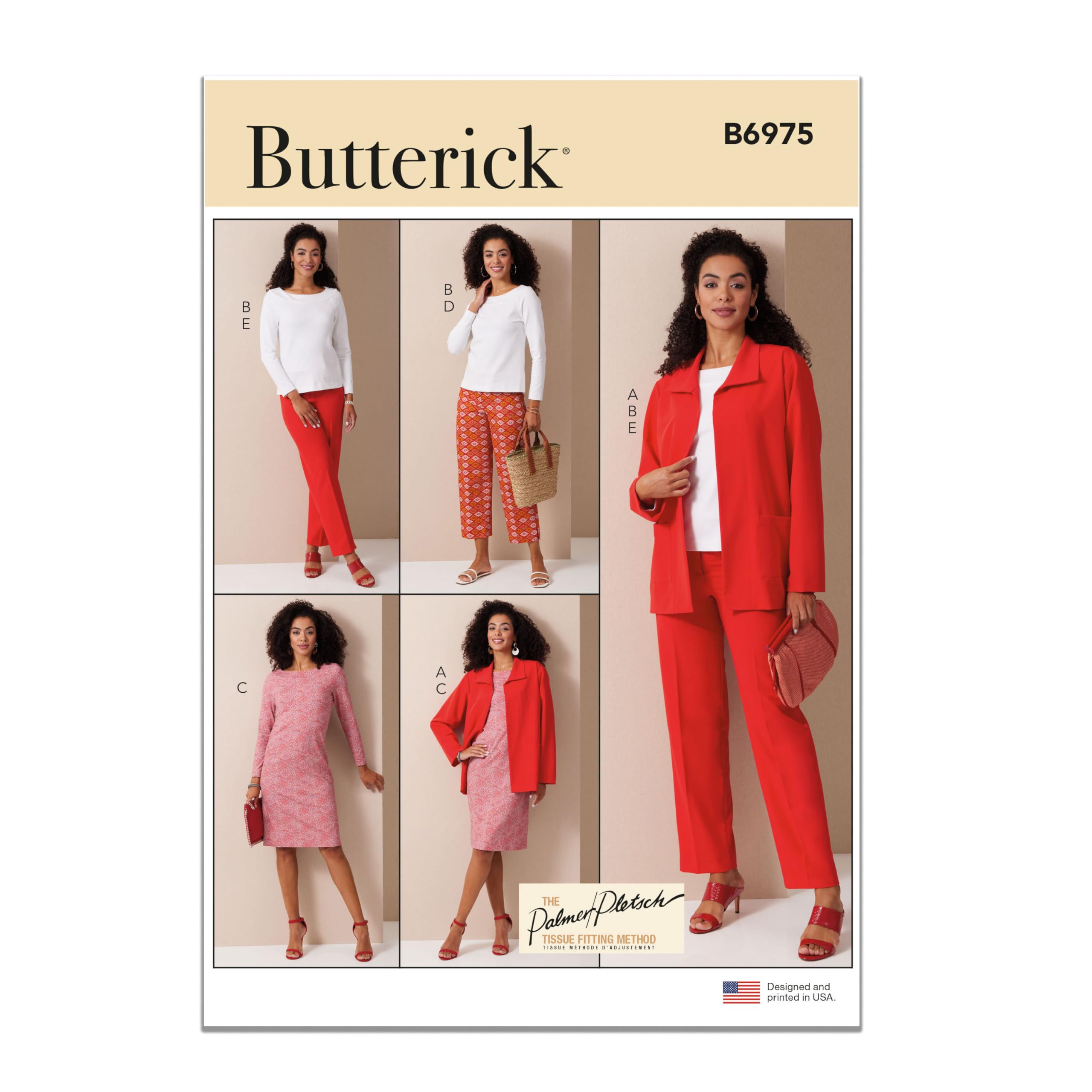 Patron Veste femme chic stretch robe et haut Butterick B6975B5