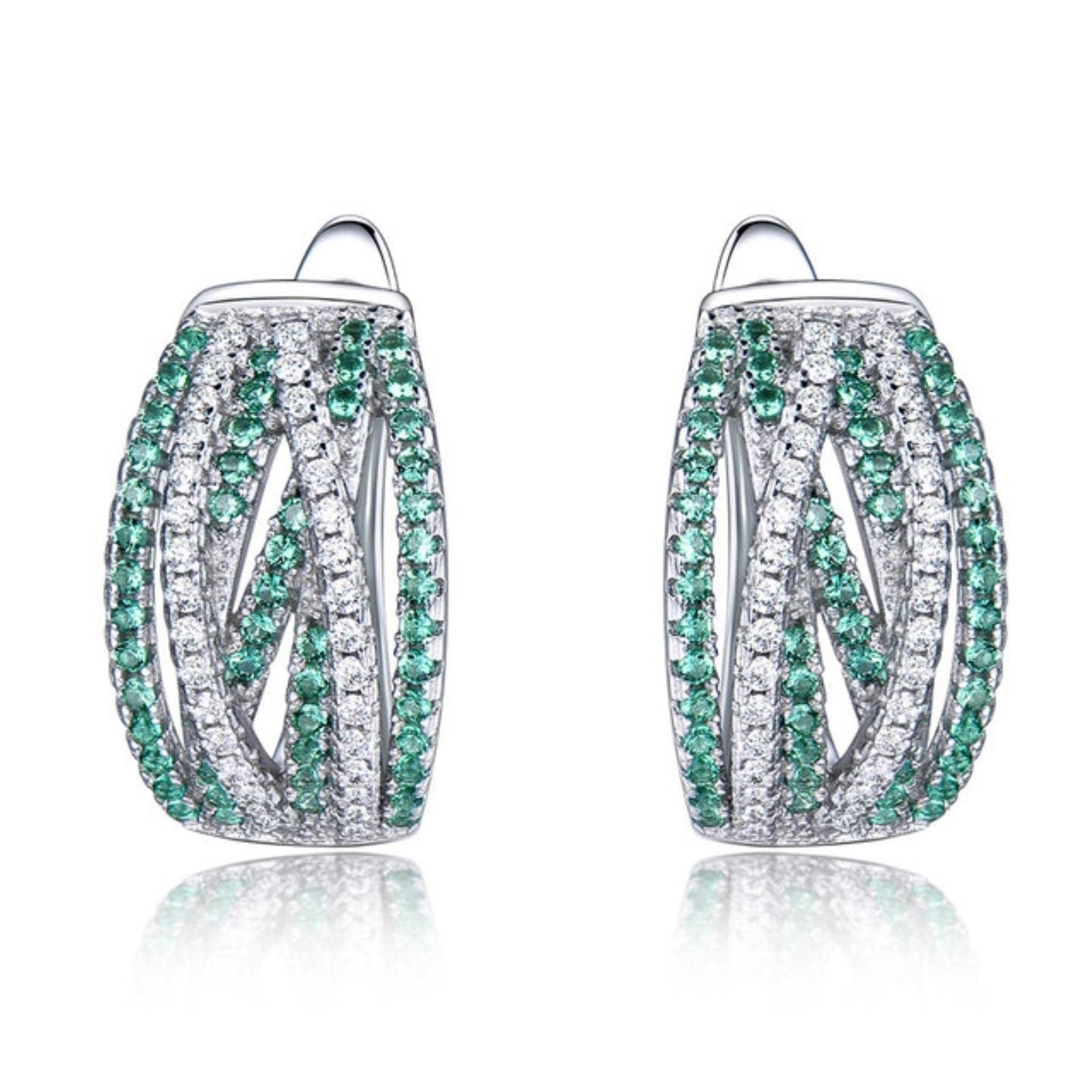 Pendientes De Clip De Esmeralda para Mujer, Joyería De Plata 925, Regalo De Boda para Fiesta, Pendientes De Plata De Ley 925, Joyería Fina