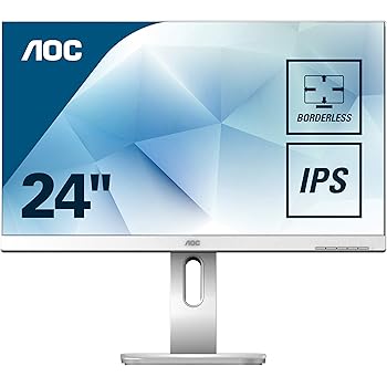 AOC X24P1/GR - Monitor da 61,1 cm (24 pollici) (DVI, HDMI, IPS, DisplayPort, Hub USB, tempo di risposta 1920 x 1200, 4 ms, Pivot) grigio