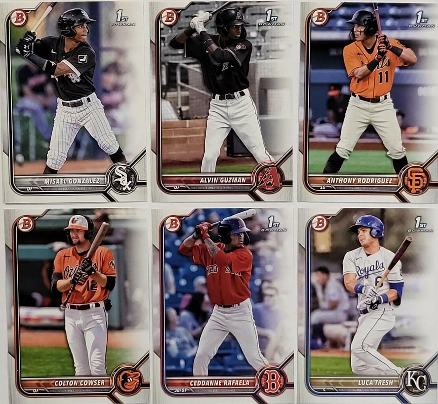 2022 Bowman Baseball Series Complete Mint 250 Card Set with Stars, Prospects and Rookie Cards including Cal Raleigh, Aaron Judge, Shohei Ohtani and More