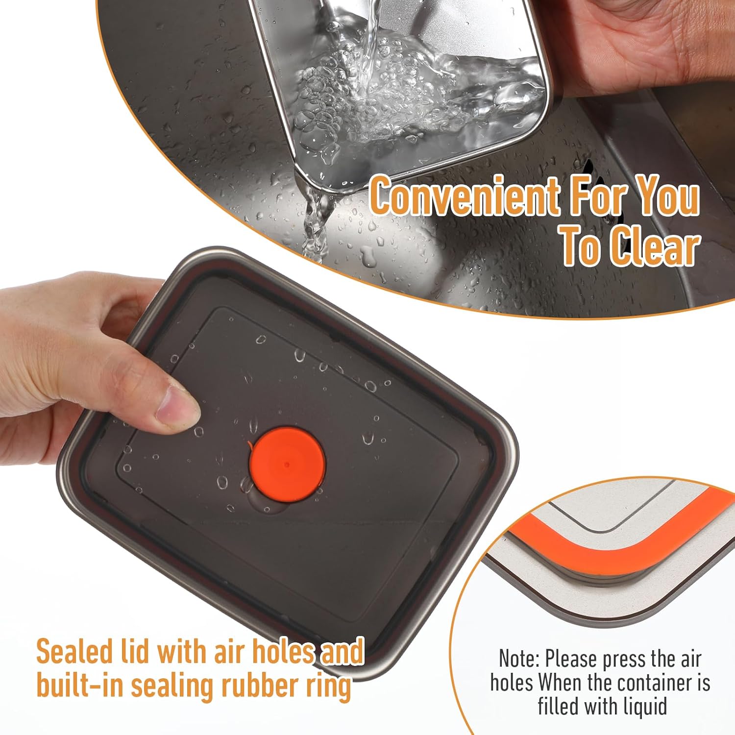 10 Set Stainless Steel Food Containers with Lids 20 oz Metal Marinating Snack Containers Box for Lunch, Leftovers, Dishwasher & Freezer Safe - Image 6