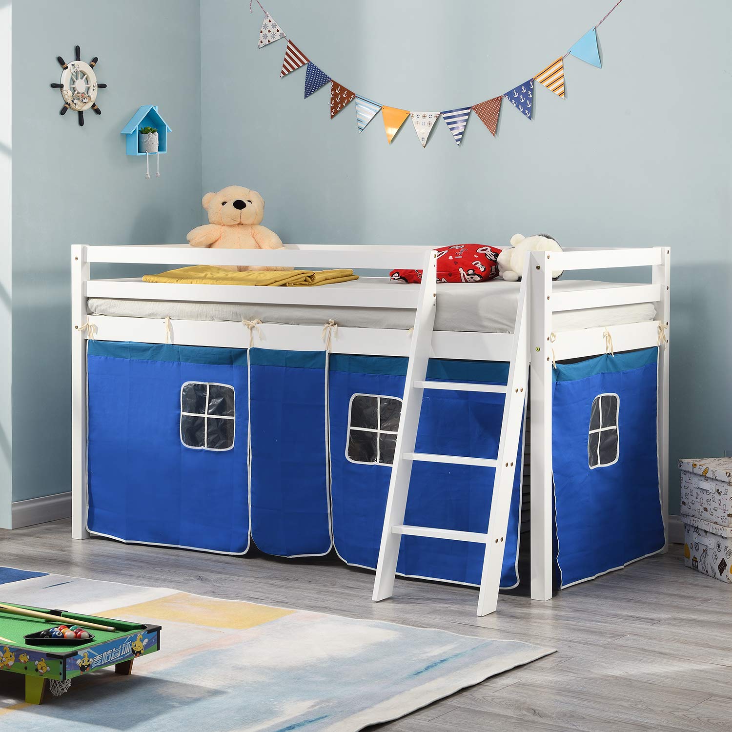 Buy Cherry Tree Furniture Trig FSCCertified Wooden Mid er Cabin Bed