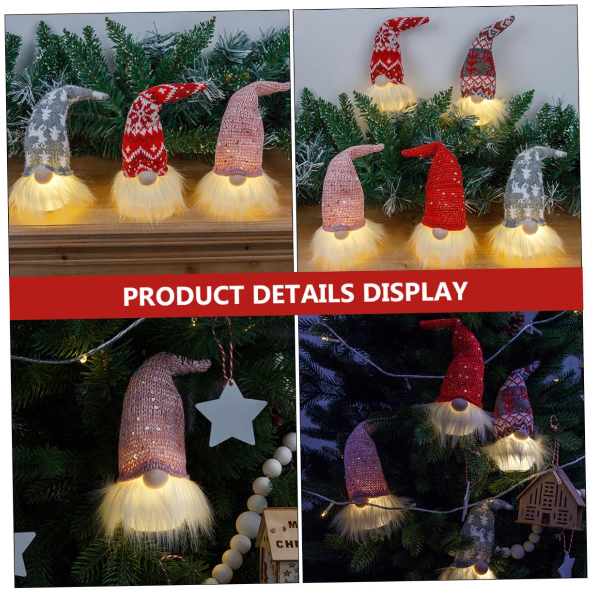 Alipis 10stücke Teiliges GNOME Dolls Für Weihnachten Dekorative Hängedekoration Für Festlichkeiten Und Heimgebrauch Niedliche Für Familie Und