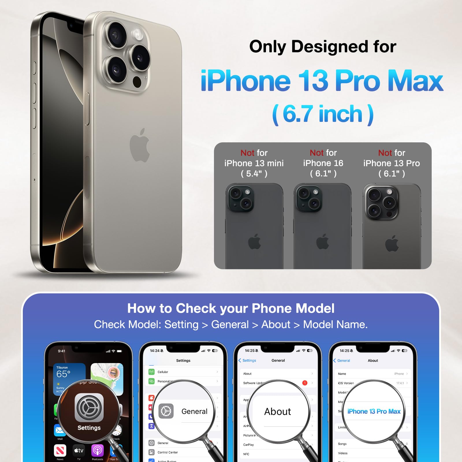 Custodia a portafoglio per iPhone 13 Pro Max 17 cm [cavalletto invisibile integrato] [ricarica wireless] [3 slot per schede e blocco RFID] [pelle PU] custodia protettiva per donne uomini per