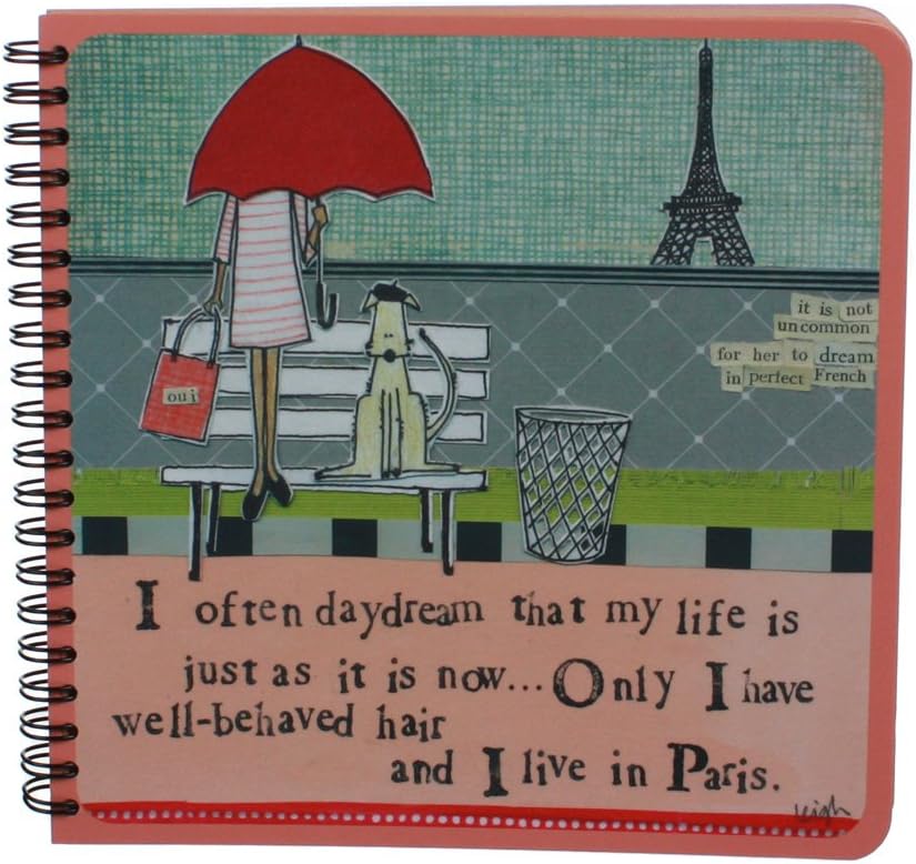 I Often Daydream - Paris - Lined Writing Journals - Notebooks - Spiral Bound - Eco Friendly 7" X 7"
