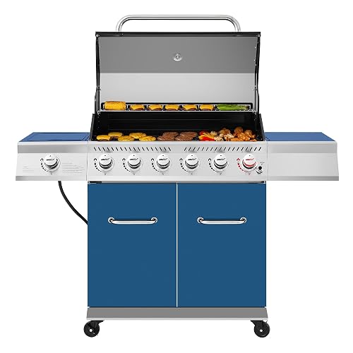 Royal Gourmet GA6402B 6-Burner Propane Gas Grill (Blue)