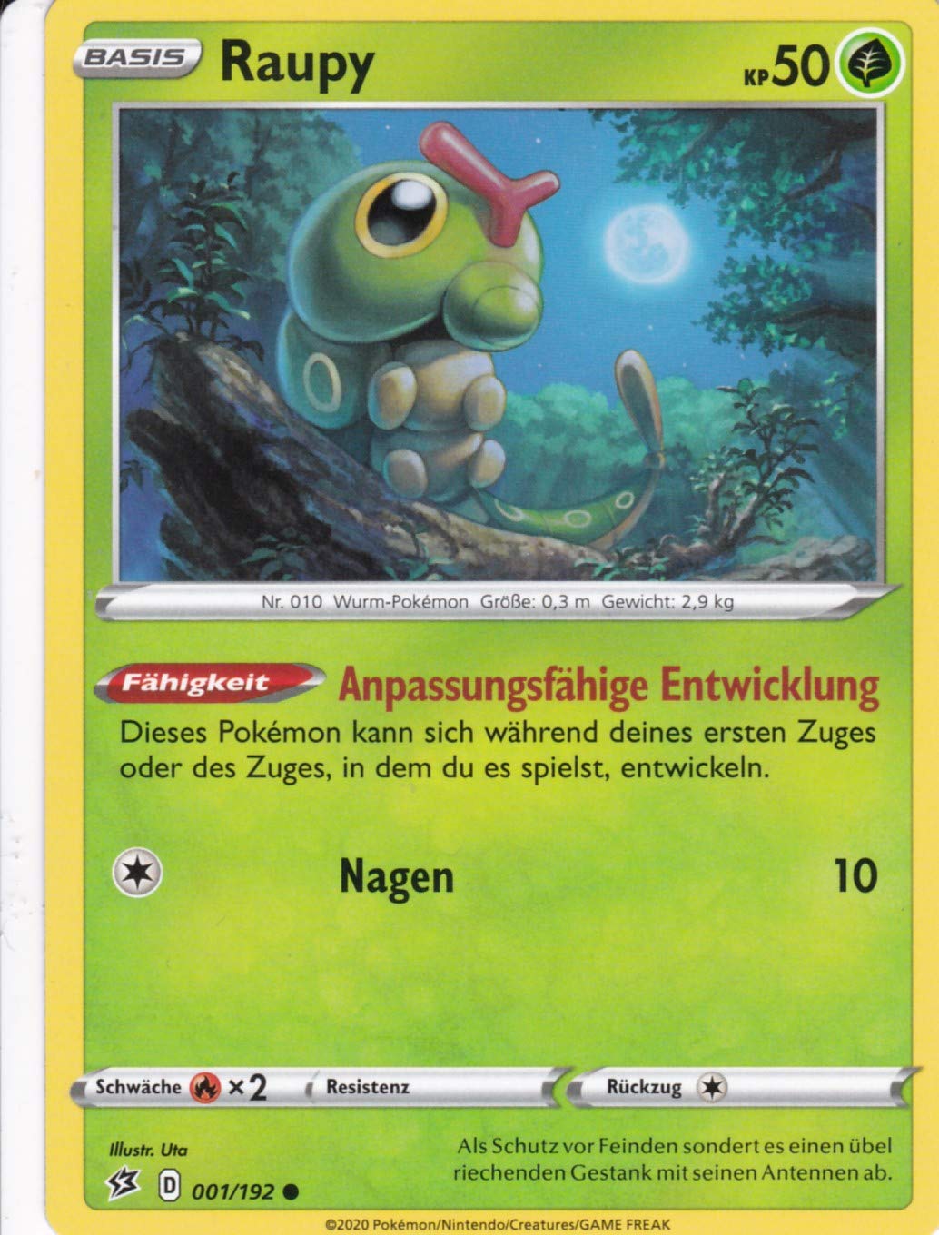 TCG 001/192 - Raupy - Common - Pokemon - German - Clash of the Rebels