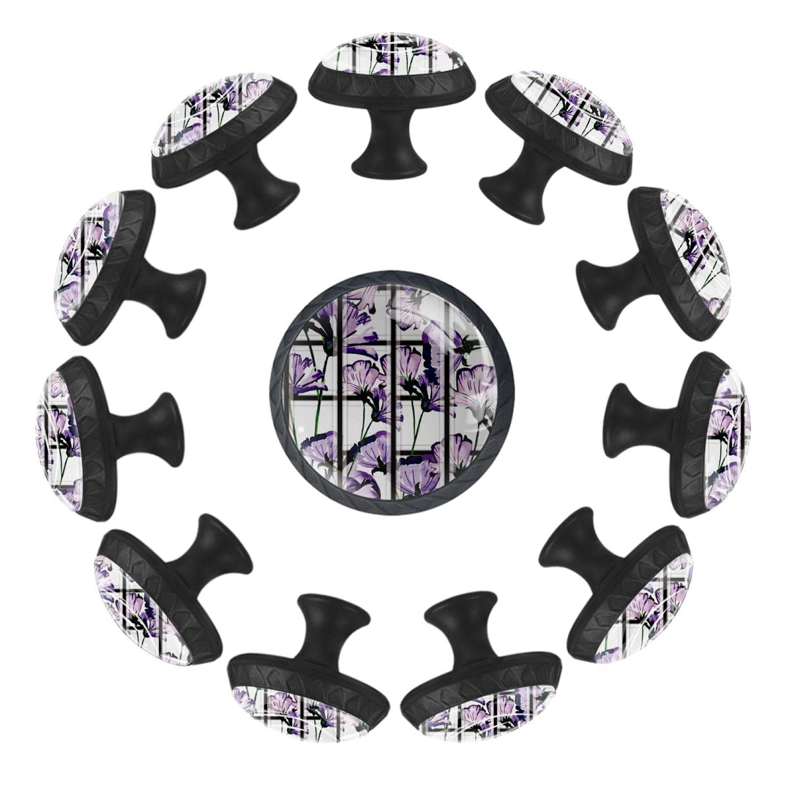 Boutons de tiroir ronds 35 mm violet poignée de meuble pour commode chambre et salle de jeux