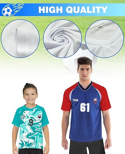 Miniatura 5 de Jersey de fútbol personalizado Jersey de fútbol personalizado Número de nombre del equipo Personalizar camiseta deportiva