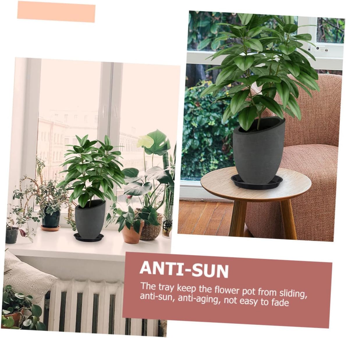 10pcs Flowerpot Bases Round Plant Drip Trays Plant Pot Water Trays for