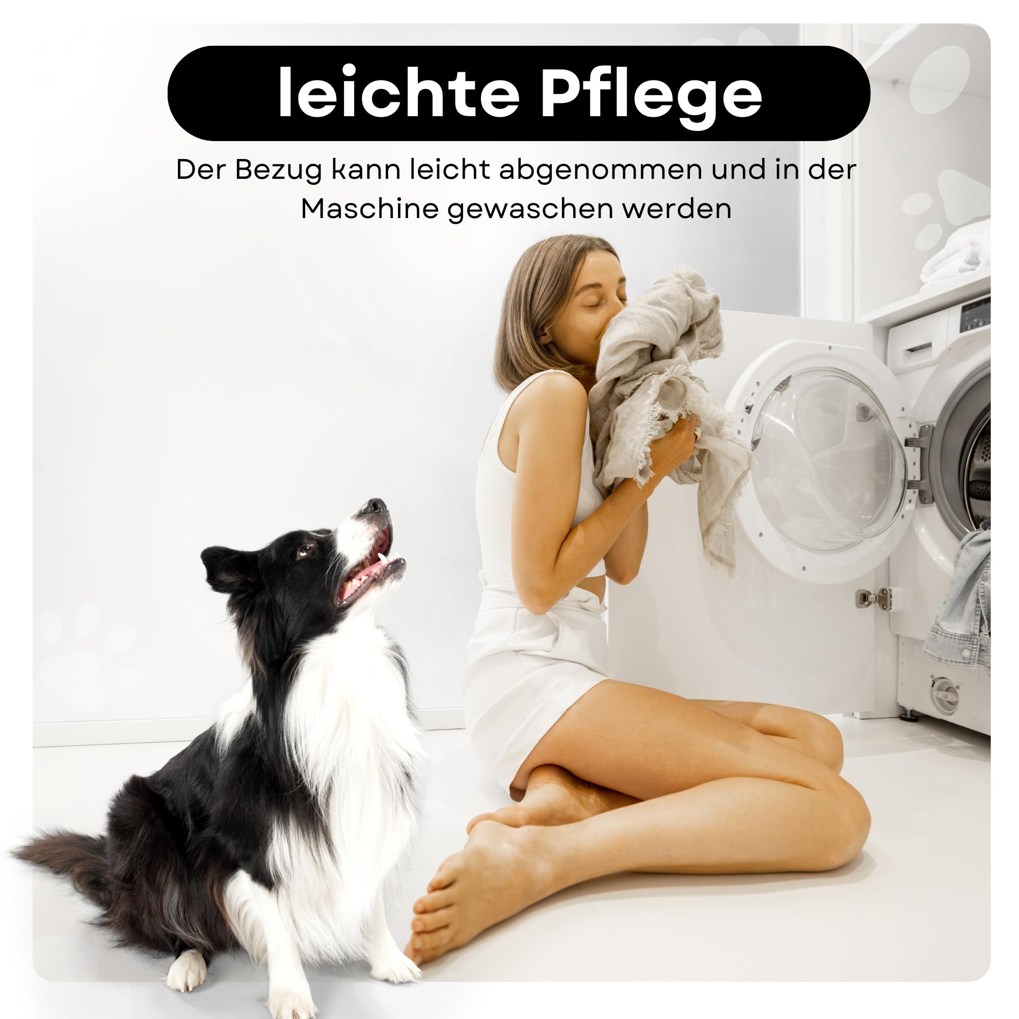 Odolplusz - Cama ortopédica para perros de tamaño mediano y grande, colchón para perros con funda lavable, grafito, 120 x 80 x 7 cm