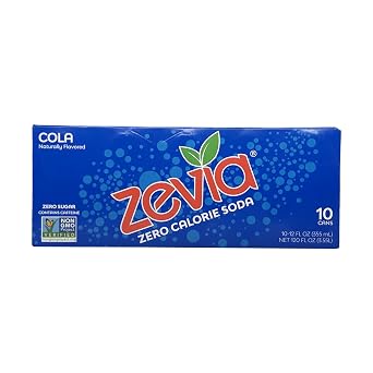 Zevia Zero Calorie Soda, Cola, 12 oz, (10 Pack)