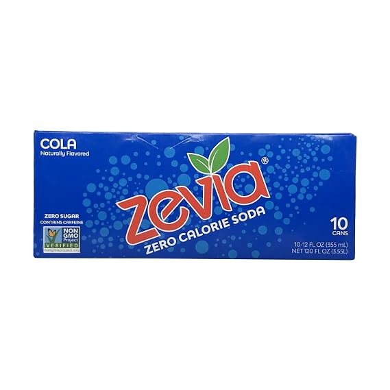 Zevia Zero Calorie Soda, Cola, 12 oz, (10 Pack)