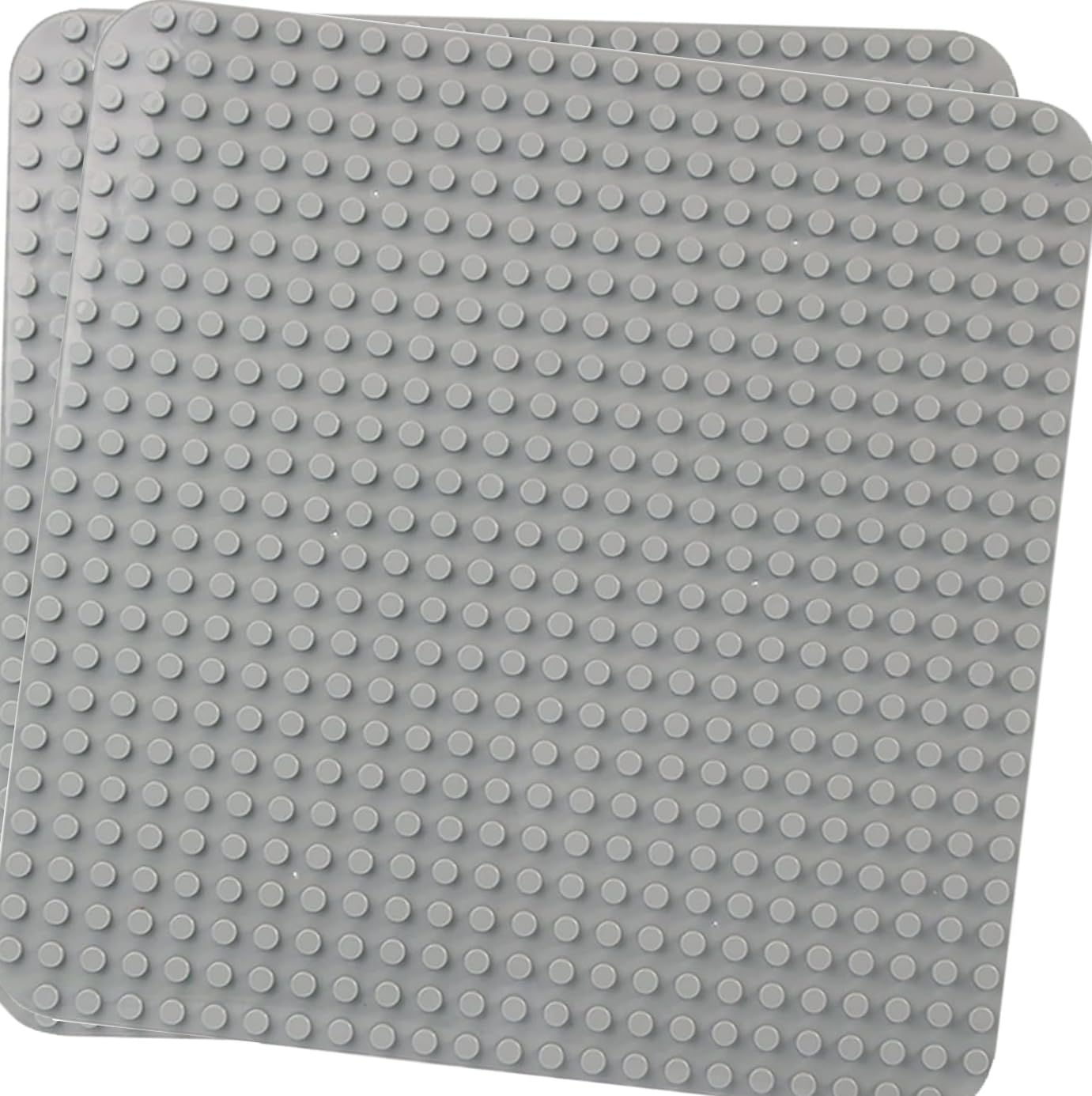 Guihumz Große Bauplatte Kompatibel mit Aller führenden Marken,Classic Grundplatte für großen Bausteine Sets,38 * 38cm Platten-Set für Kreatives Vorschulspielzeug,2PCS Grau