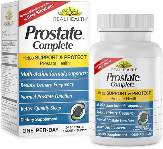 Real Health Prostate Complete - Prostate Supplements for Men, Prostate Health, Prostate Relief, Saw Palmetto for Men, One-per-Day Prostate Formula - 30 Count