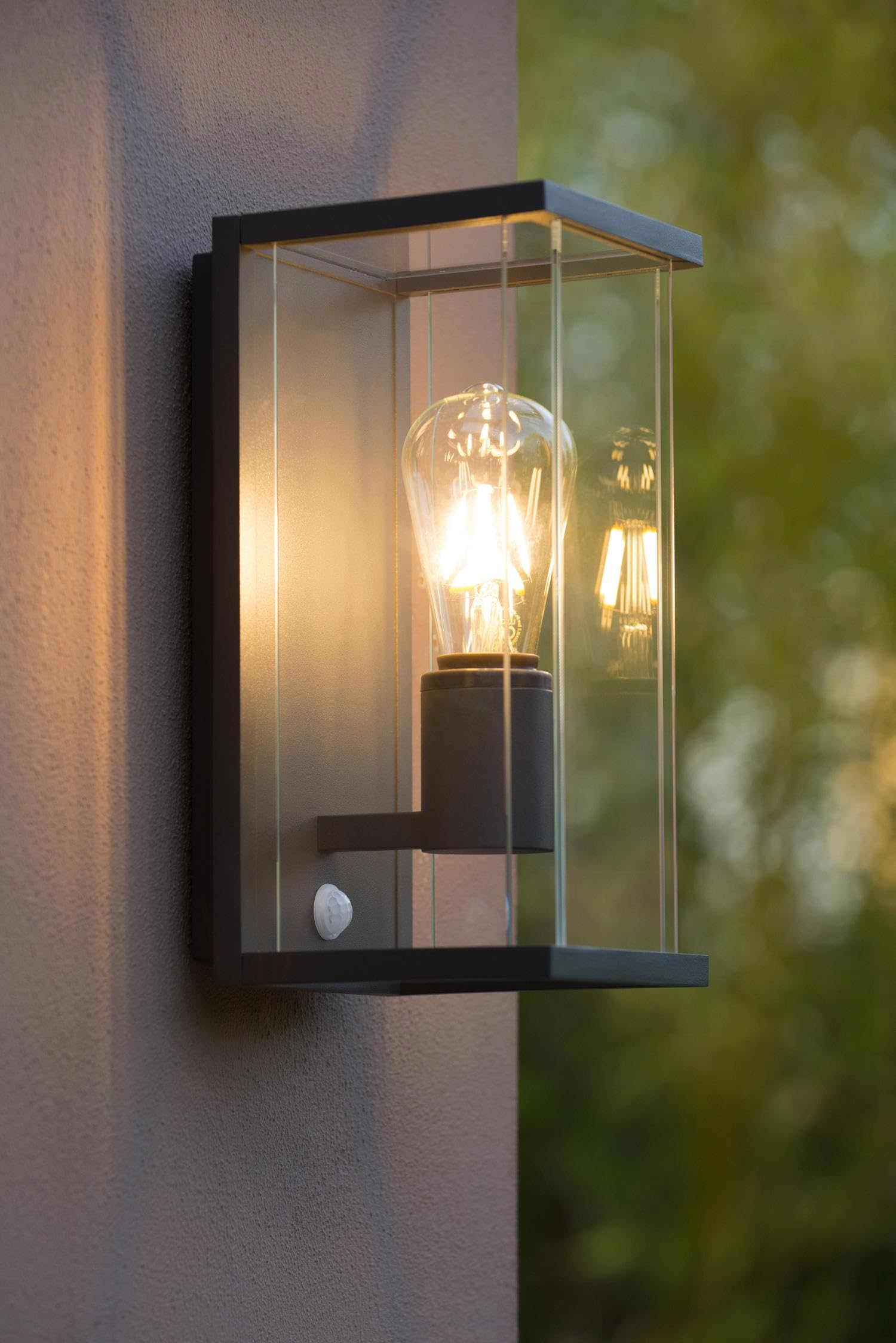 Lucide CLAIRE - Wandleuchte Außen - 1xE27 - IP54 - Anthrazit, Schwarz