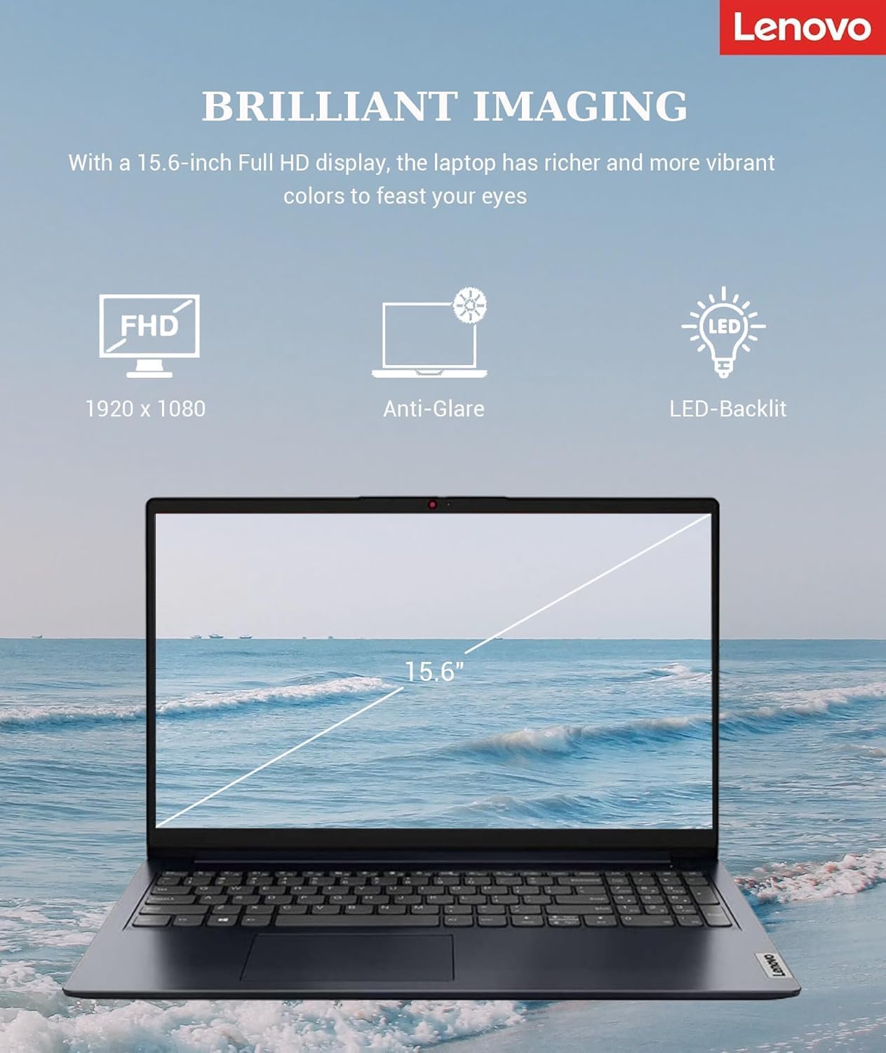 Lenovo IdeaPad 15.6 Inch FHD Touchscreen Business Laptop with Lifetime Web Office 365 - Intel 13th 10-Core i5 (Outperforms i7-1255U) - 24GB RAM, 512GB SSD - WiFi 6, 10HR Battery, 720p Camera