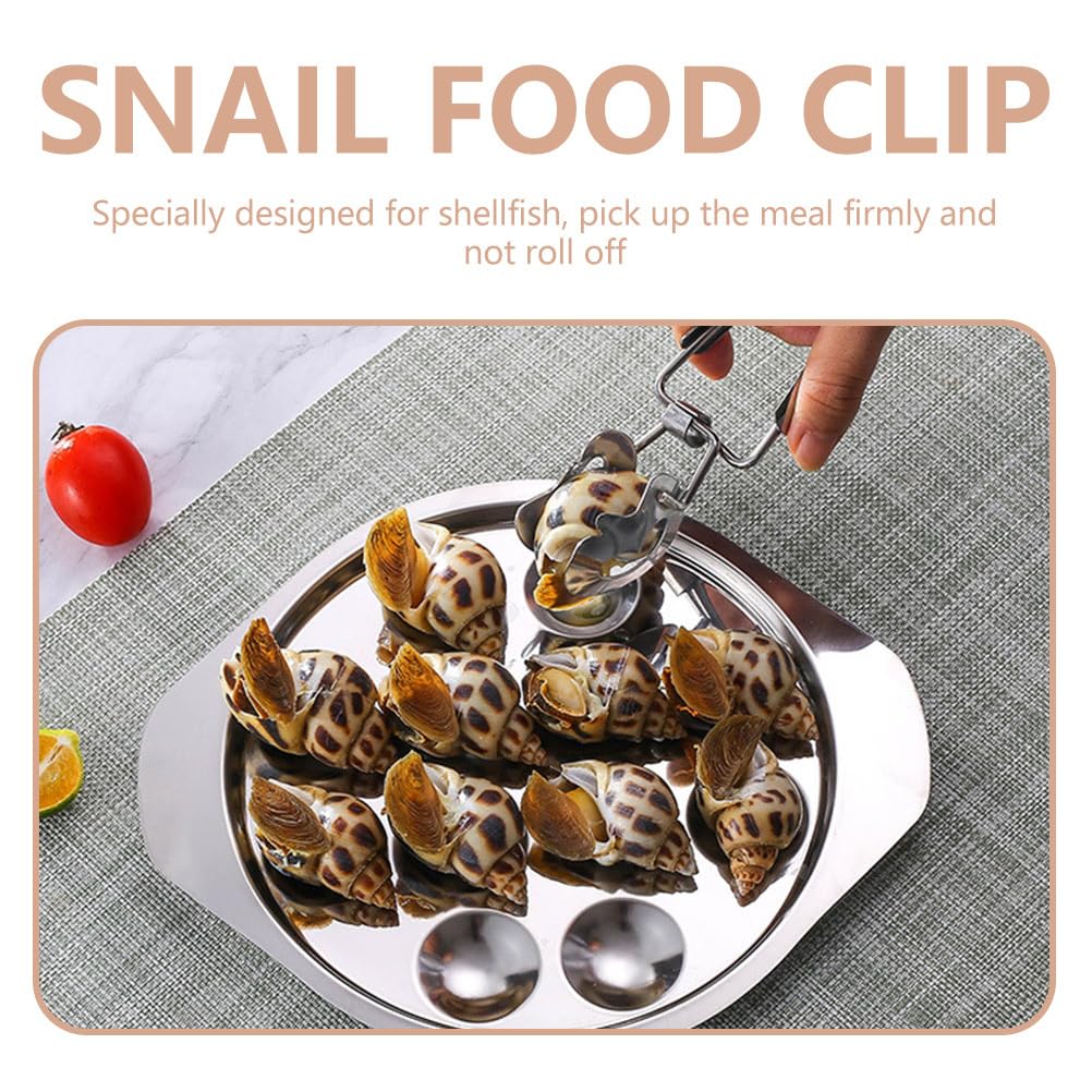Accessoire Restaurant Lot De 12 Pinces BESTonZON Inox - Pour Escargots, Fruits, Aliments, Ressort Pratique Pinces Alimentaires Ressort Coquillages