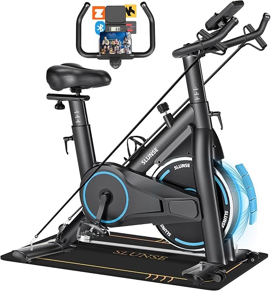 Dskeuzeew Foldable Exercise Bike with Heart Rate Sensors