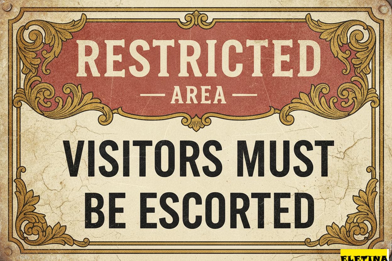 Restricted Area Visitors Must Be Escorted Authorized Personnel Only Metal Security Sign Home Business 12x8in
