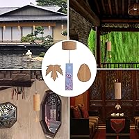 Vista 7 de Campanas de meditación, campanillas de viento de bambú, campanillas de viento de madera para curación de sonido, meditación, relajación, regalo