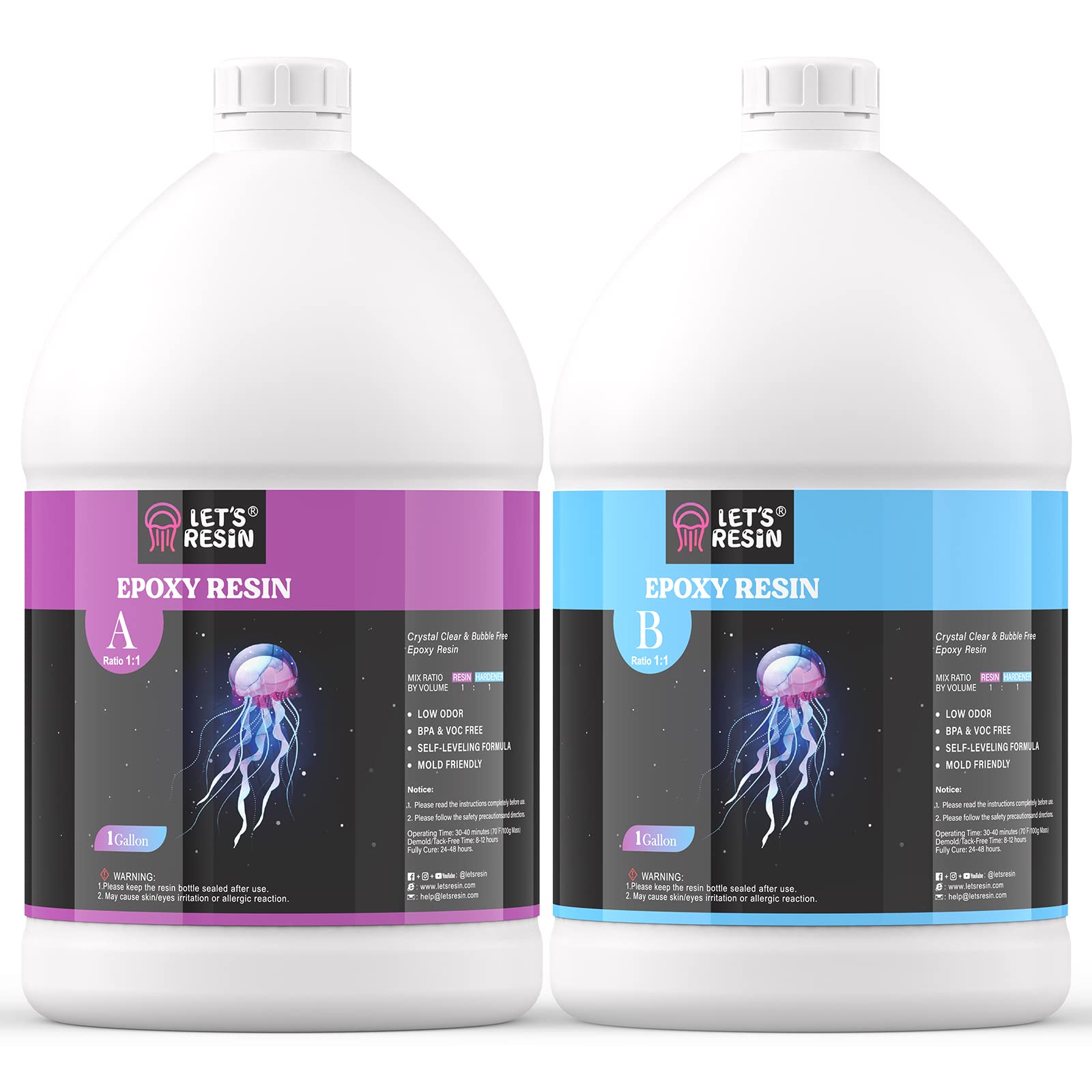 Buy LET'S RESIN Epoxy Resin 2 Gallon Kit, Crystal Clear Coating
