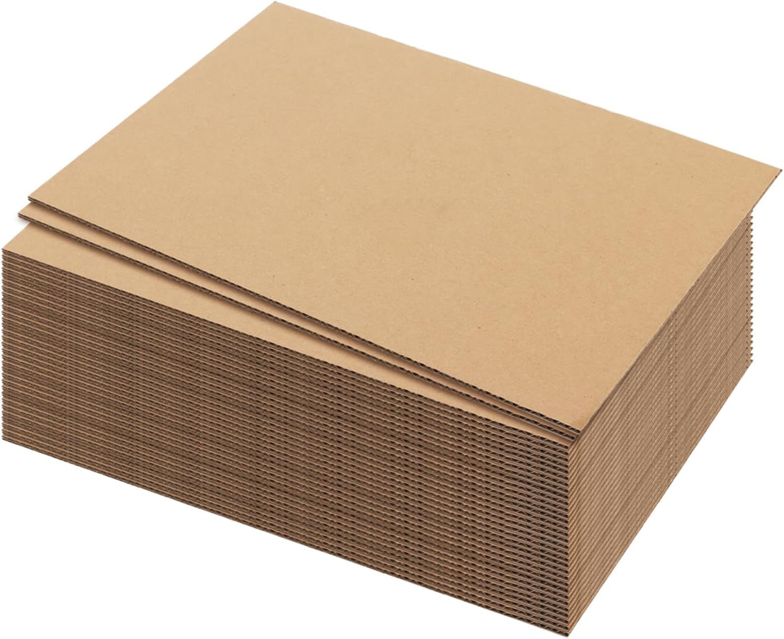 A4 Corrugated Cardboard Sheets, 60 Pack, 3mm Layer Corrugated Board for Packaging, Crafts