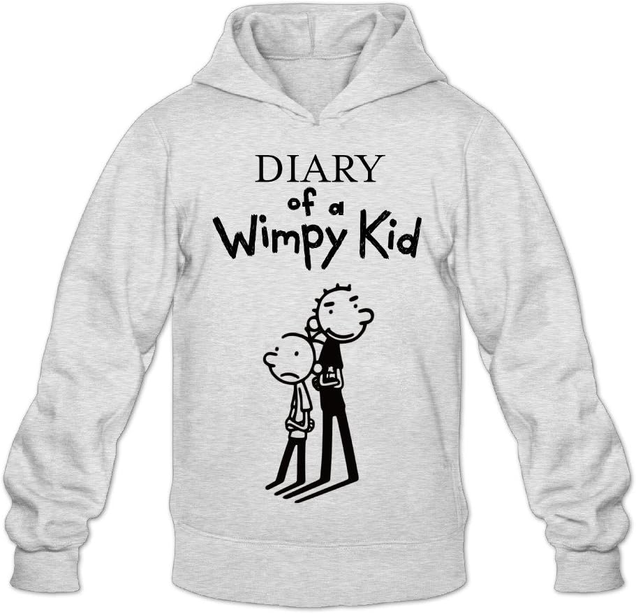 DVPHQ Men's Superior Diary of A Wimpy Kid Hoodie Size L Ash