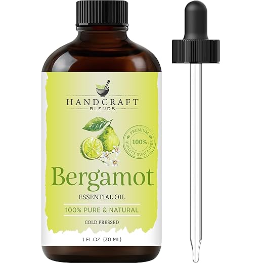 Handcraft Bergamot Essential Oil - 100% Pure and Natural - Premium Therapeutic Grade with Premium Glass Dropper - Huge 1 fl. Oz