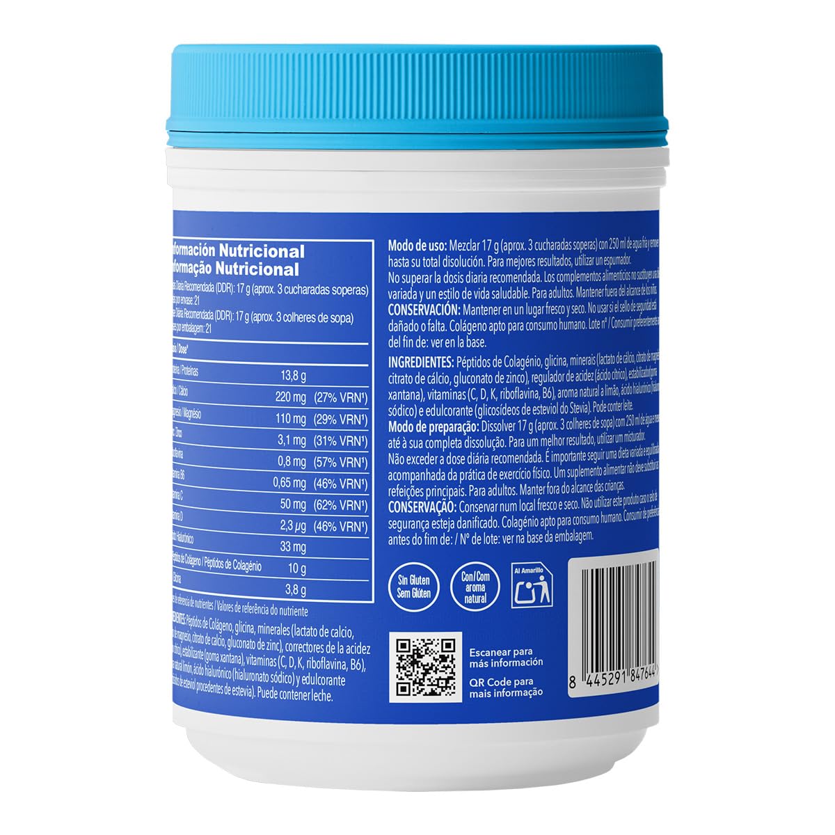 Vital Proteins | Collagene Complex attivo con vitamine e minerali | Sapore Limone | Articolazioni, ossa, muscoli ed energia | 10g di peptidi di collagene per dosaggio | 357g