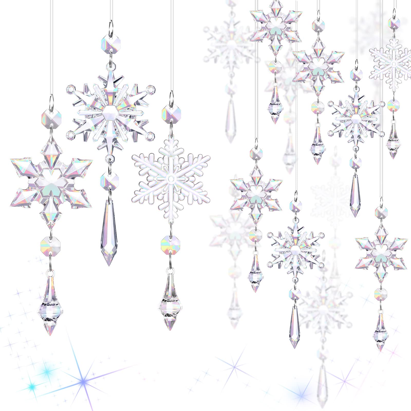 Pendentifs de larme de lustre transparents en cristal acrylique de qualité