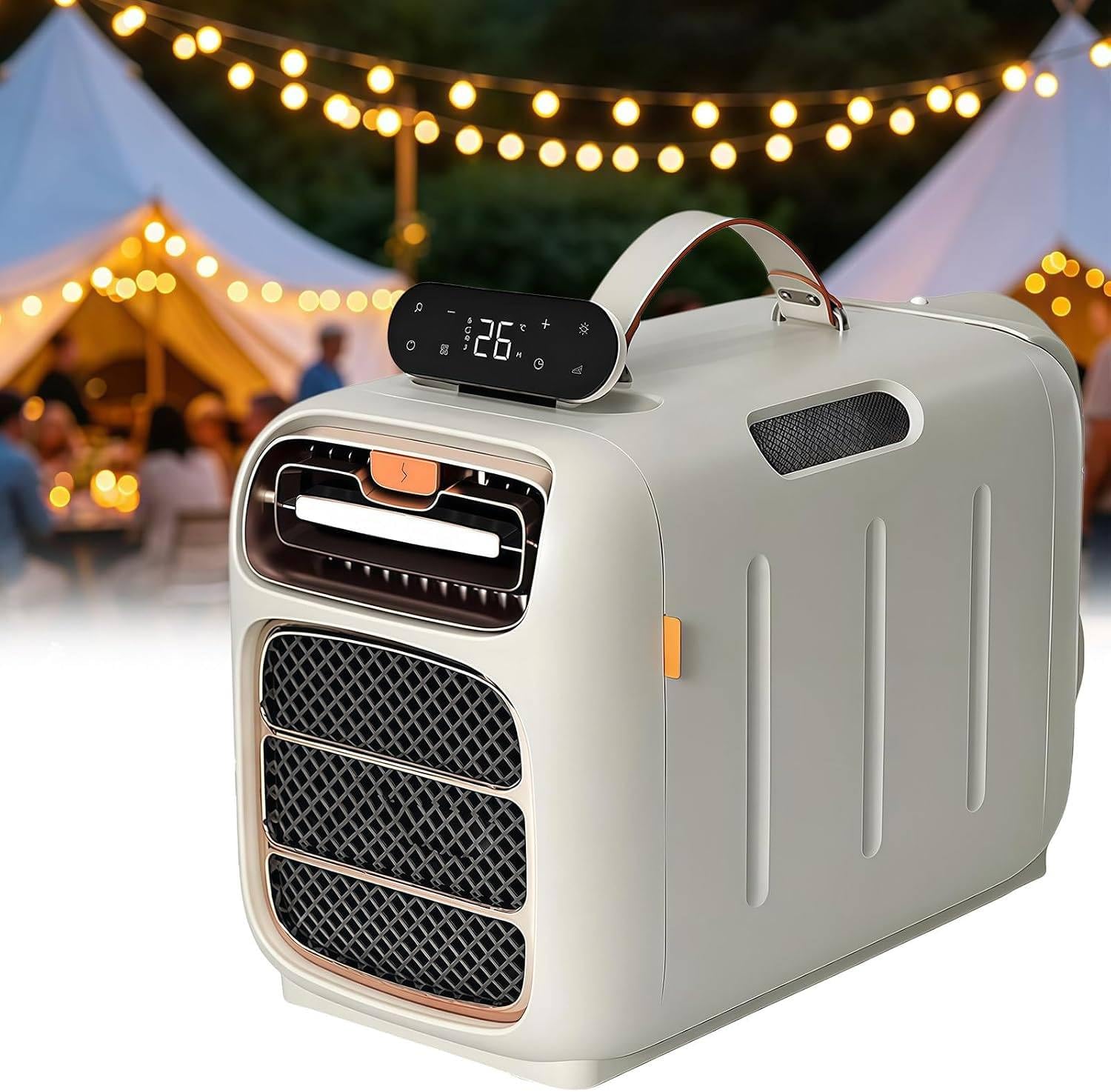 Memykoy 5121 BTU 220V Portable Outdoor Air Conditioner, Caravan Air Conditioner, Cooling, Dehumidification, 420W Low Power, Remote Control, ≤40dB