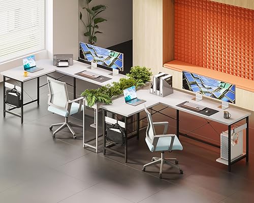 Miniatura 4 de Escritorio esquinero en forma de L escritorio para computadora mesa robusta para computadora escritorio para escribir escritorio para juegos