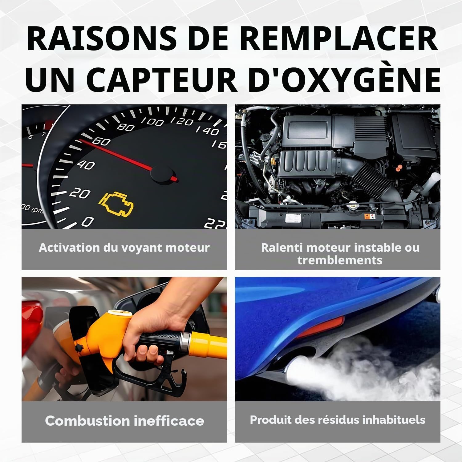 TECTICO Capteur D'oxygène Sonde Lambda Amont 0281004535 0281004454 0281004458 55275928, Compatible avec Alfa Romeo Giulietta/Fiat 500L 500X Doblo 2.0 1.6D Multijet JTDM/Renegade 1.6 2.0CRD, 1 pièce
