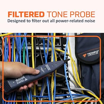 TEMPO 802K Digital LAN Network Toner and Probe Kit, Wire Tracer to Troubleshoot LAN and VDV Wiring, Professional Network & Cable Tracers with Wire Toner