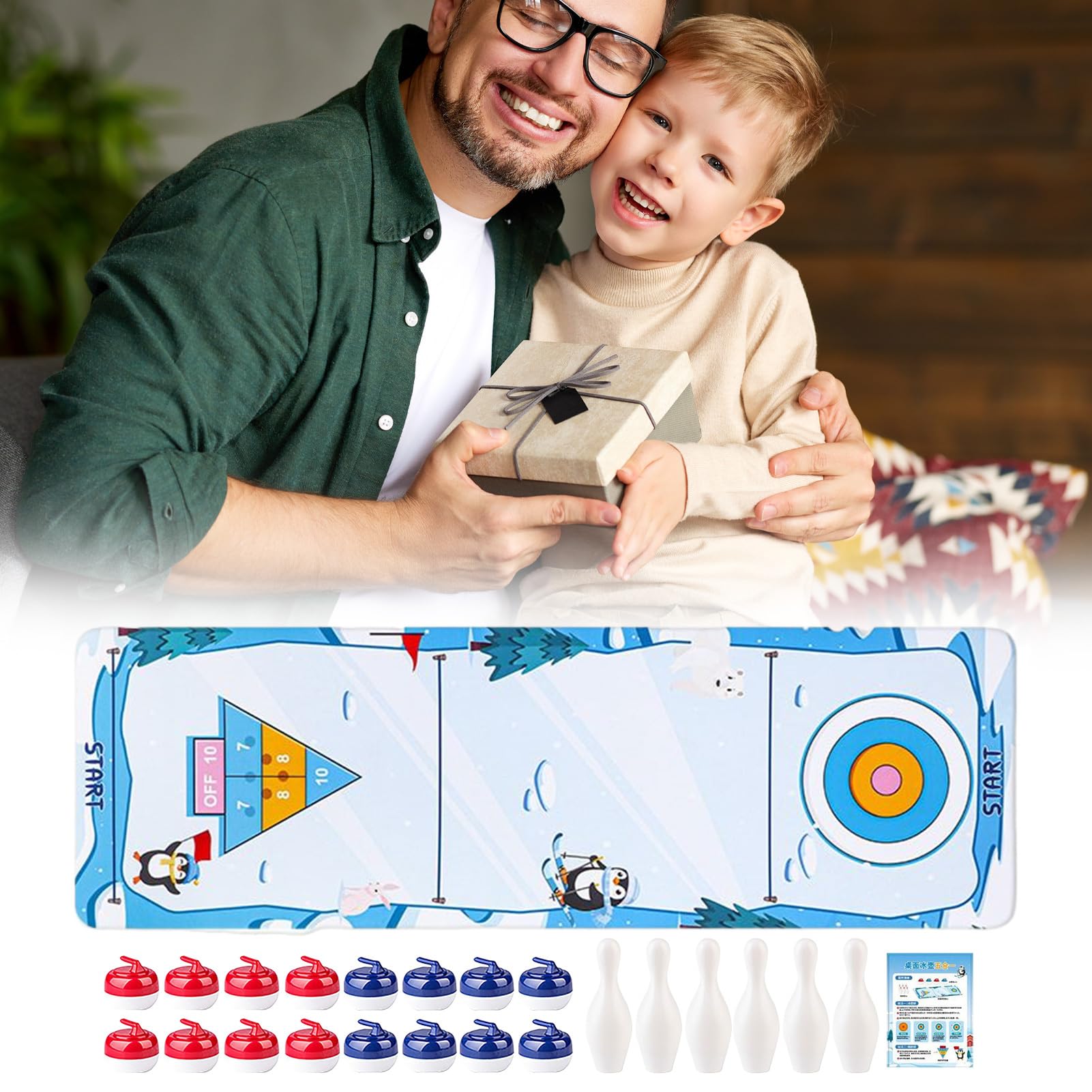 di curling educativo pieghevole per tutto | Gioco da tavolo per riunioni, feste e feste, per bambini, adulti, ragazze, fan