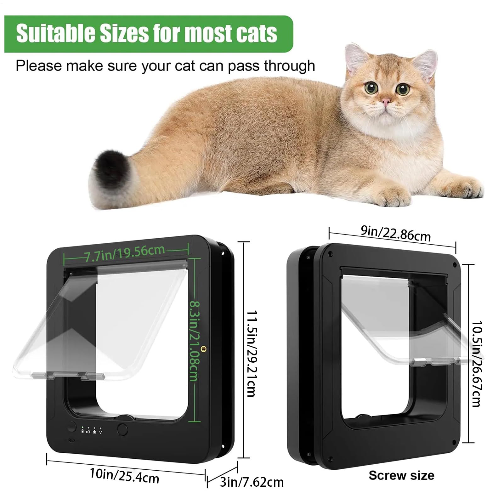 Chatière À Puce Électronique pour Chien - SureFlap Chatière À Puce Électronique avec Mode De, Compatible avec Les Colliers Et Les Micropuces, Compatible avec Colliers Et