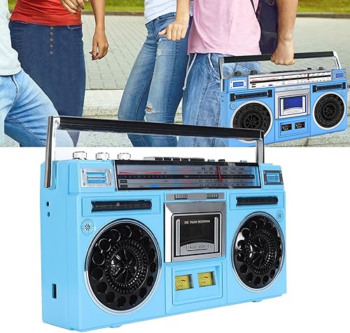 Miniatura 9 de Reproductor de cinta de casete portátil - Reproductor de casete retro, FM MW SW1 SW2 Radio estéreo, grabadora de reproductor de cinta de casete