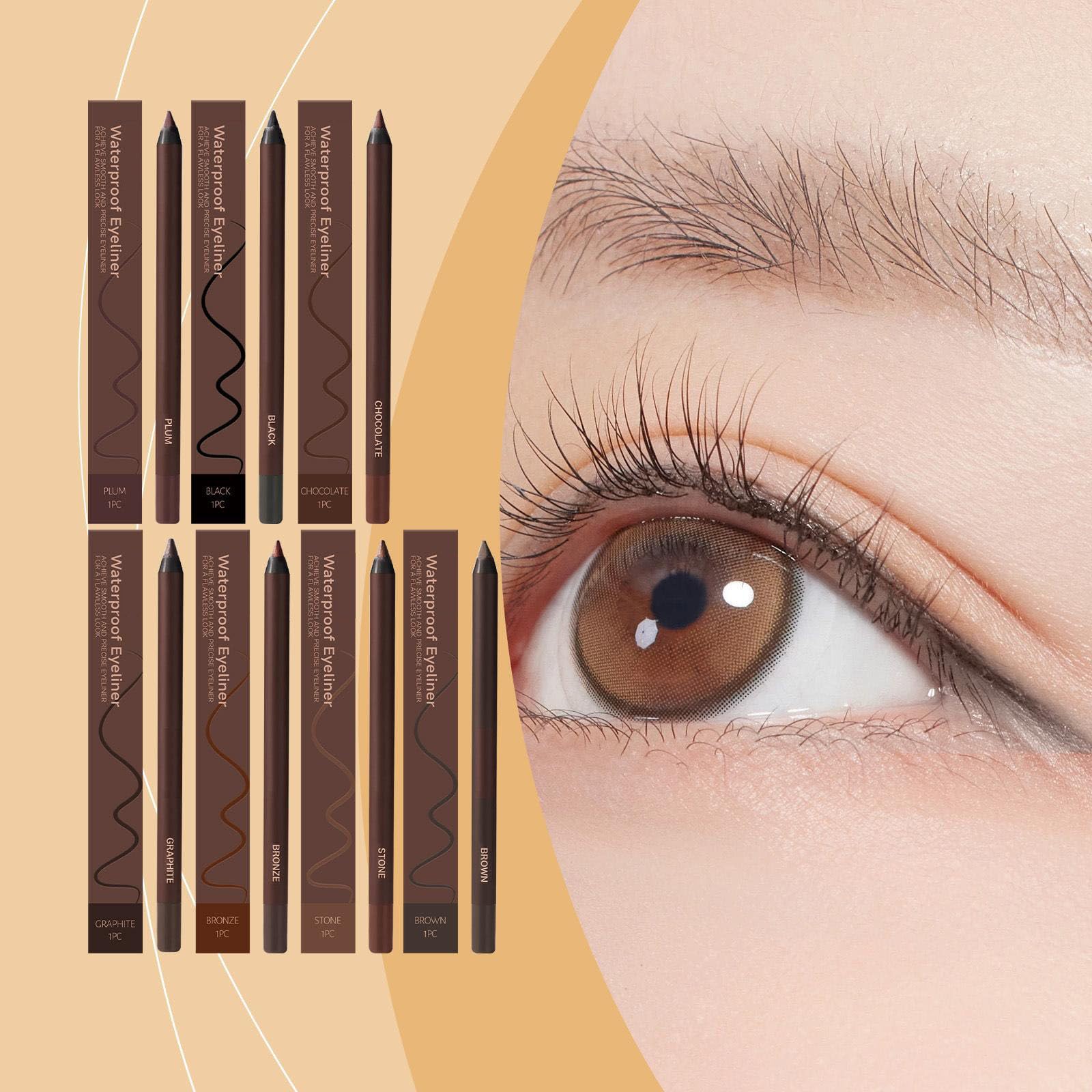 24HR Waterproof Eyeliner Brown Pencil - Image 4