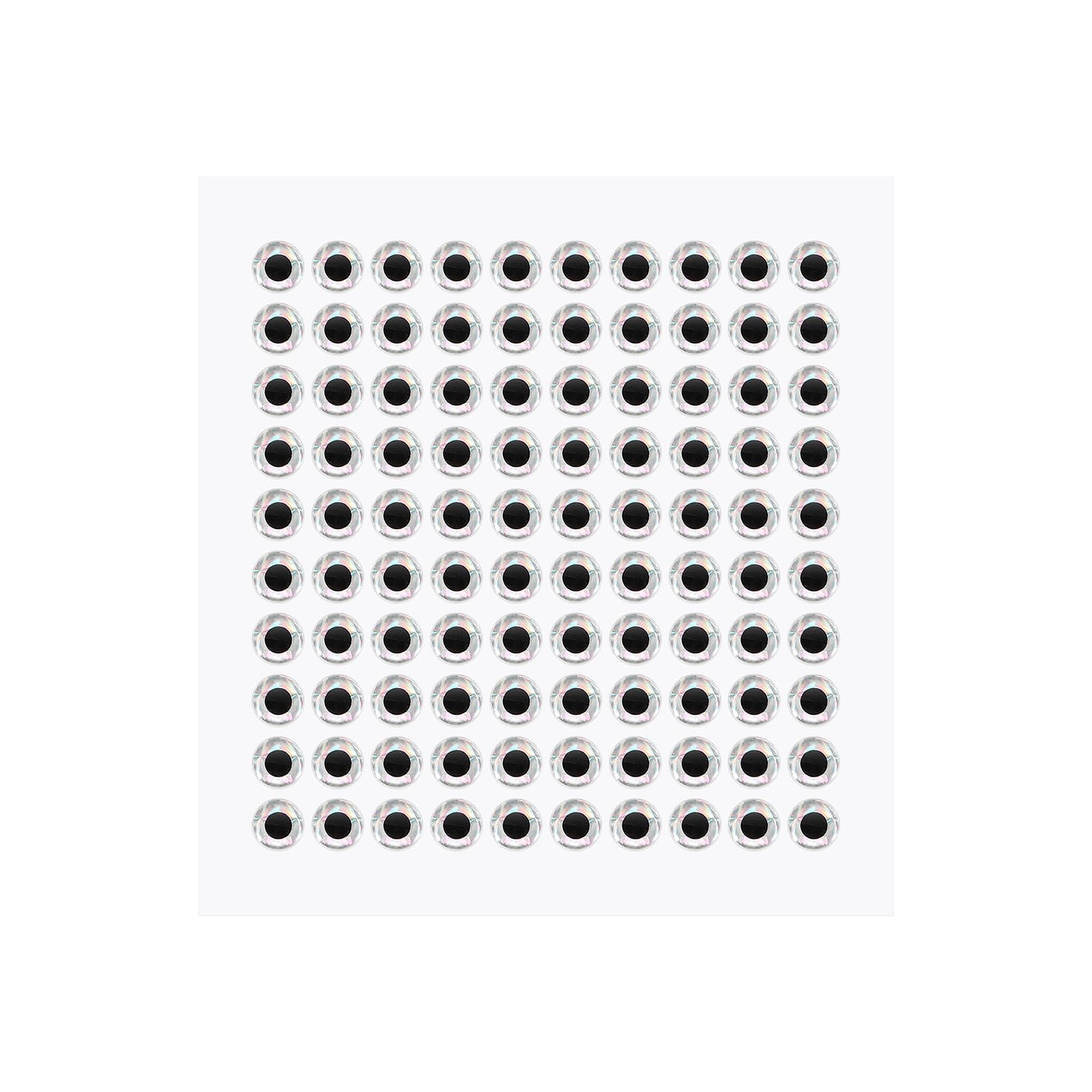 YELARXI Fish Eyes for Lures Making, 3D Eyes Fly Tying Materials Lures, Artificial Fishing Baits 7mm & 100 Pcs & White -Fit for (Fish Bait/Fly Tying Streamers/Crafts)
